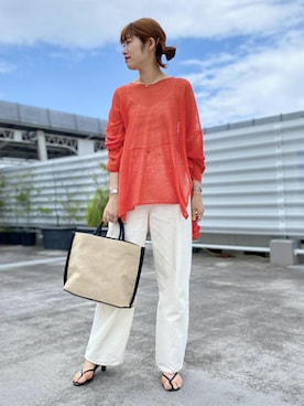 「Big John（ビッグジョン）のアイテム」を使った、ADAM ET ROPE' STAFFさん（レディース・168cm）の夏コーディネート