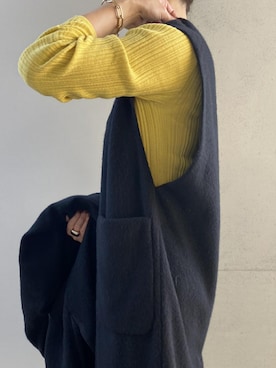 「アイテム（ジャンパースカート）」を使った、ADAM ET ROPE' STAFFさん（レディース・162cm）の秋コーディネート