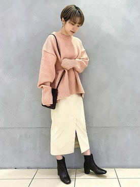 ADAM ET ROPE' STAFFさん（レディース・159cm）の冬コーディネート