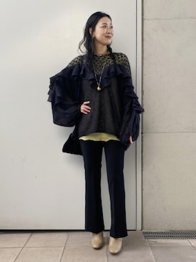 ADAM ET ROPE' STAFFさん（レディース・162cm）の冬コーディネート