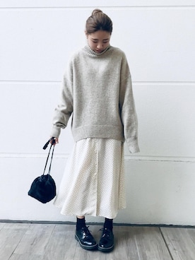 「arron（アローン）のアイテム」を使った、ADAM ET ROPE' STAFFさん（レディース・158cm）の冬コーディネート