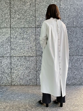 「ADAM ET ROPE'（アダムエロペ）のセンターラインRIBパンツ（その他パンツ）」を使った、ADAM ET ROPE' STAFFさん（レディース・160cm）の冬コーディネート