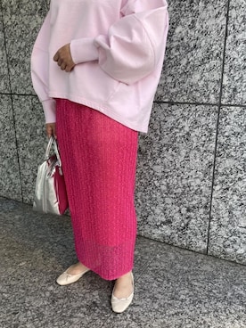 「アイテム（トートバッグ、シルバー系）」を使った、ADAM ET ROPE' STAFFさん（レディース・160cm）の冬コーディネート