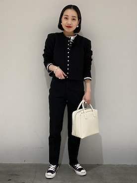 「アニエスベー」｜ADAM ET ROPE' STAFFさん（レディース・157cm）の冬コーディネート