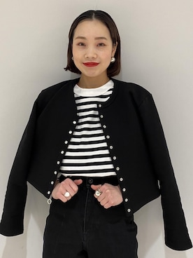 「agnes b.（アニエスベー）のアイテム」を使った、ADAM ET ROPE' STAFFさん（レディース・157cm）の冬コーディネート