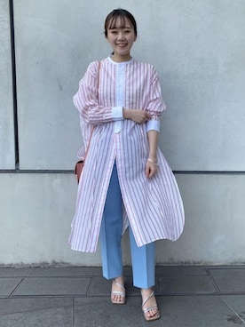 Adam Et Rope アダムエロペ のワンピース ピンク系 を使った人気ファッションコーディネート Wear