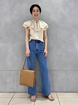 「ROLLA'S（ローラス）のアイテム」を使った、ADAM ET ROPE' STAFFさん（レディース・160cm）の春コーディネート