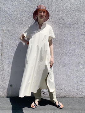 「hat」｜「アイテム（サンダル）」を使った、ADAM ET ROPE' STAFFさん（レディース・162cm）の春コーディネート