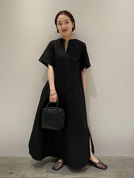 「オールブラックコーデ」｜ADAM ET ROPE' STAFFさん（レディース・157cm）の夏コーディネート