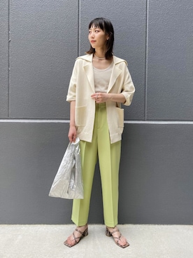 「アイテム（エコバッグ/サブバッグ）」を使った、ADAM ET ROPE' STAFFさん（レディース・165cm）の夏コーディネート