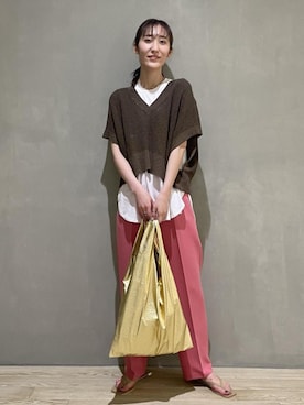 「アイテム（エコバッグ/サブバッグ）」を使った、ADAM ET ROPE' STAFFさん（レディース・170cm）の夏コーディネート