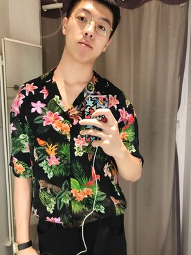 「斯文 」｜杰裤裤_BJさん（メンズ・187cm）の夏コーディネート