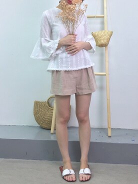 「XXX（マミロ）のアイテム」を使った、cha buさん（レディース・157cm）の夏コーディネート