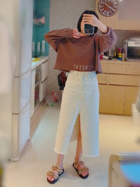 「XXX（マミロ）のアイテム」を使った、cha buさん（レディース・157cm）の秋コーディネート