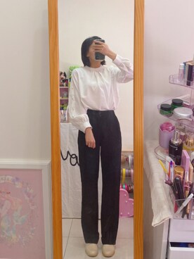 「Pink（ピンク）のアイテム」を使った、cha buさん（レディース・157cm）の秋コーディネート