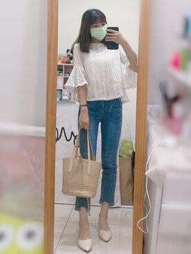 「XXX（マミロ）のアイテム」を使った、cha buさん（レディース・157cm）の夏コーディネート