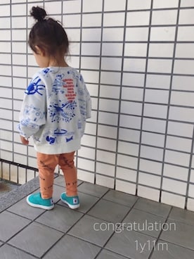 「bobochoses」｜「アイテム（その他）」を使った、kumakumaさん（キッズ・80cm）の秋コーディネート