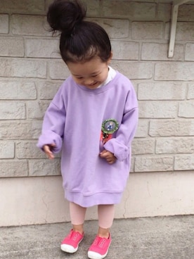 「ラベンダー」｜kumakumaさん（キッズ・80cm）の春コーディネート