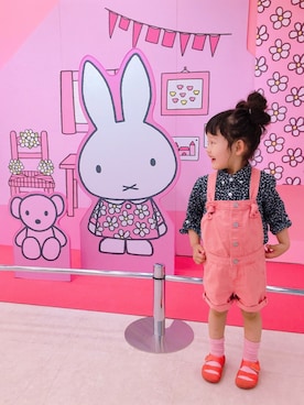 「アイテム（オールインワン・サロペット）」を使った、kumakumaさん（キッズ・90cm）の春コーディネート