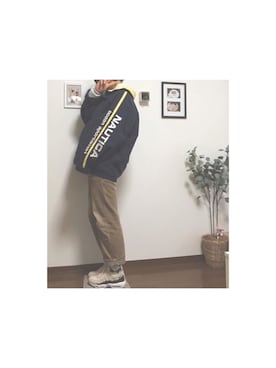 「AIR MAX」｜「アイテム（ナイロンジャケット）」を使った、reipenguinさん（レディース・166cm）の冬コーディネート