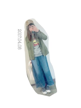 「nusy（ヌージー）のアイテム（ジャケット/アウター）」を使った、0725さん（レディース・153cm）の春コーディネート