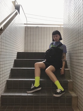 「MONKI（モンキ）のアイテム（バッグ）」を使った、noraさん（レディース・163cm）の夏コーディネート