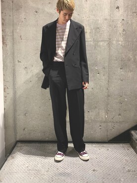 「Oriens JOURNAL STANDARD（オリエンス ジャーナルスタンダード）のアイテム（テーラードジャケット）」を使った、Genkiさん（メンズ・176cm）の春コーディネート