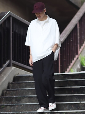 「Oriens JOURNAL STANDARD（オリエンス ジャーナルスタンダード）のアイテム（シューズ）」を使った、Genkiさん（メンズ・176cm）の秋コーディネート