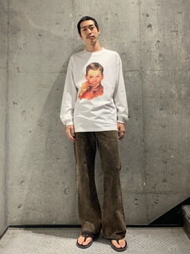 「Oriens JOURNAL STANDARD（オリエンス ジャーナルスタンダード）のアイテム（パンツ）」を使った、Genkiさん（メンズ・176cm）の秋コーディネート