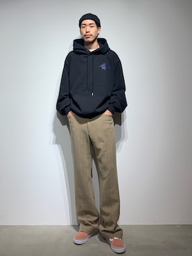 「Oriens JOURNAL STANDARD（オリエンス ジャーナルスタンダード）のアイテム（パンツ）」を使った、Genkiさん（メンズ・176cm）の秋コーディネート