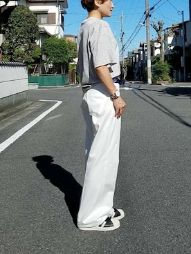 「DOUBLE STANDARD CLOTHING（ダブルスタンダードクロージング）のアイテム（チノパンツ）」を使った、N.さん（レディース・154cm）の夏コーディネート