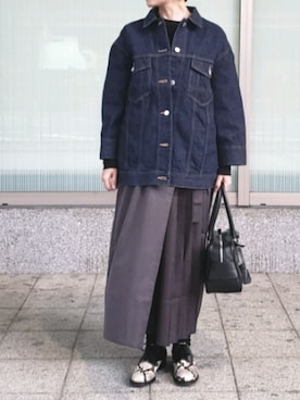 「Noble（ノーブル）のアイテム（デニムジャケット）」を使った、N.さん（レディース・154cm）の冬コーディネート