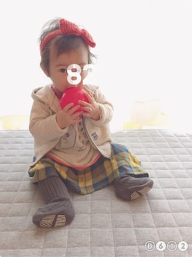hana‧✧̣̥̇‧さん（キッズ・60cm）の冬コーディネート
