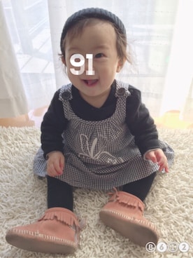 hana‧✧̣̥̇‧さん（キッズ・70cm）の冬コーディネート