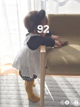 「babyGAP（babyGAP）のアイテム（トップス、ホワイト系）」を使った、hana‧✧̣̥̇‧さん（キッズ）の冬コーディネート