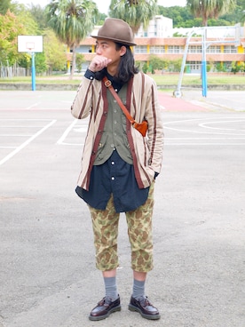 「CA4LA」｜「アイテム（その他アウター）」を使った、唯家 Vegaさん（メンズ・177cm）の冬コーディネート