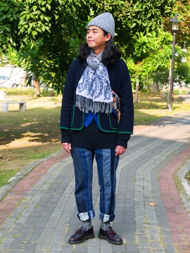 「ZALORA（-）のアイテム（その他）」を使った、唯家 Vegaさん（メンズ・177cm）の冬コーディネート
