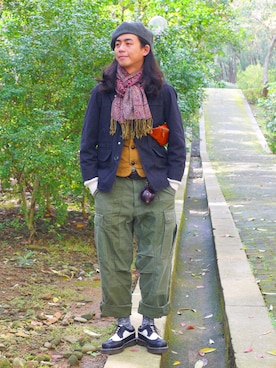 「CA4LA」｜「アイテム（その他アウター）」を使った、唯家 Vegaさん（メンズ・177cm）の春コーディネート