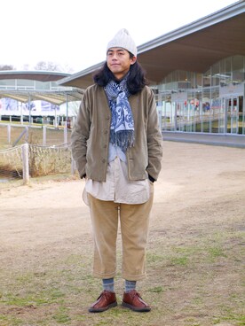 「MUJI」｜「アイテム（その他アウター）」を使った、唯家 Vegaさん（メンズ・177cm）の夏コーディネート