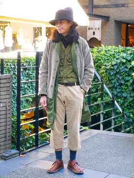 「alpha」｜「アイテム（その他アウター）」を使った、唯家 Vegaさん（メンズ・177cm）の夏コーディネート
