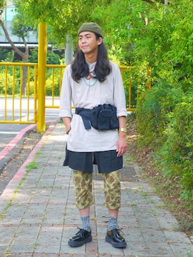 「SASQUATCHfabrix.（サスクワァッチファブリックス）のアイテム」を使った、唯家 Vegaさん（メンズ・177cm）の秋コーディネート