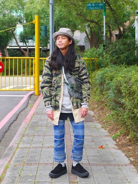 「Undercoverism（アンダーカバイズム）のアイテム（その他アウター）」を使った、唯家 Vegaさん（メンズ・177cm）の冬コーディネート