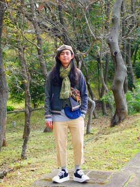 「CA4LA」｜「アイテム（その他アウター）」を使った、唯家 Vegaさん（メンズ・177cm）の冬コーディネート