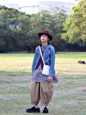 「SASQUATCHfabrix.（サスクワァッチファブリックス）のアイテム」を使った、唯家 Vegaさん（メンズ・177cm）の秋コーディネート
