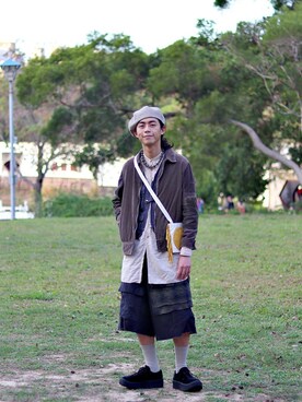 「CA4LA」｜「アイテム（その他アウター）」を使った、唯家 Vegaさん（メンズ・177cm）の冬コーディネート