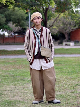「CA4LA」｜「アイテム（その他アウター）」を使った、唯家 Vegaさん（メンズ・177cm）の秋コーディネート