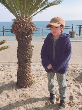 「MARKEY'S（マーキーズ）のアイテム（ブルゾン）」を使った、ＲeeeeeNさん（キッズ・120cm）の冬コーディネート