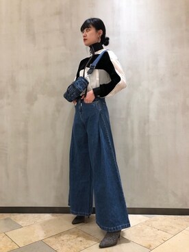 「アイテム（ブルゾン）」を使った、mizuki yanaiさん（レディース・164cm・10代）の秋コーディネート