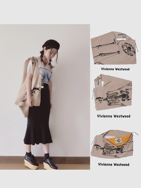 「アイテム（福袋/福箱、ブラック系）」を使った、Spongeeeeさん（レディース・168cm）の夏コーディネート