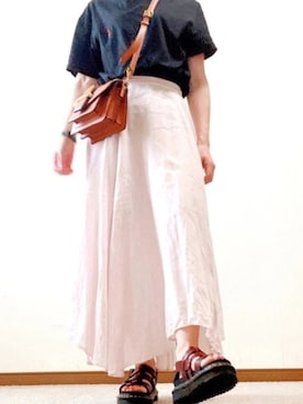 「ミックスコーデ」｜「アイテム（腕時計）」を使った、あやさん（レディース・161cm）の夏コーディネート